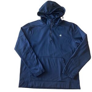 Champion Men’s elite hooded track jacket pullover hoodie black size XL